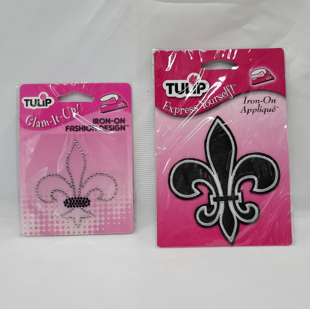 Fleur De Lis Patch + Glam-It-Up! Iron-on Fashion Design 2009 Duncan